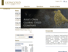 Tablet Screenshot of liongoldcorp.com